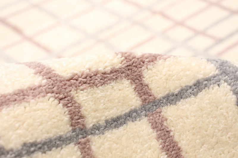 Carpette Taite crème-argent - 3 pi 11 pox 5 pi 7 po