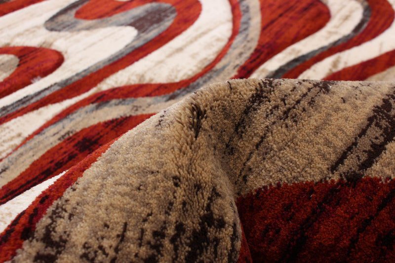 Carpette Allonah rouge - 6 pi 7 po x 9 pi 6 po