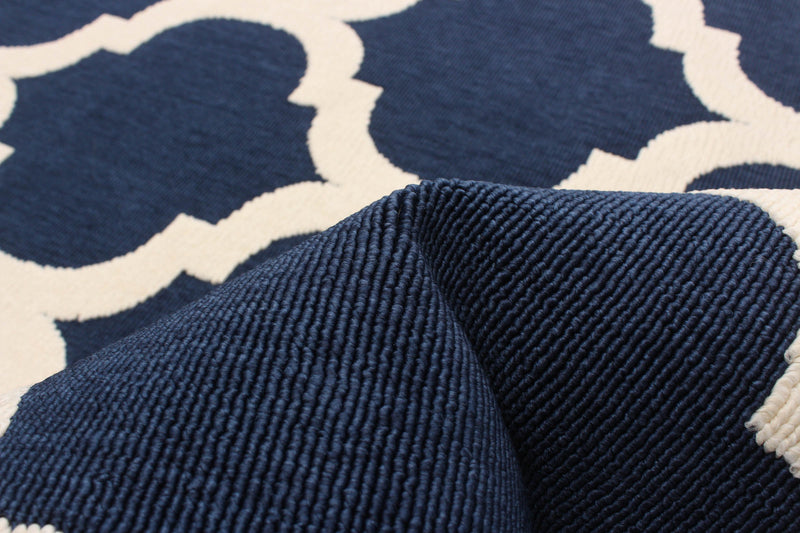 Carpette Sophie ivoirebleu marine - 5 pi 3 po x 7 pi 7 po