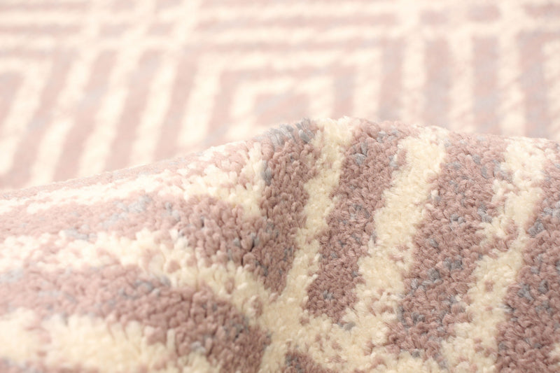 Carpette Electra argent-rose - 5 pi 3 pox 7 pi 3 po