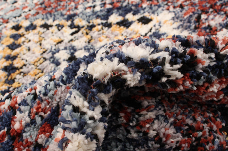 Carpette Makondo Mosaique bleu - 5 pi 3 pox 7 pi 3 po