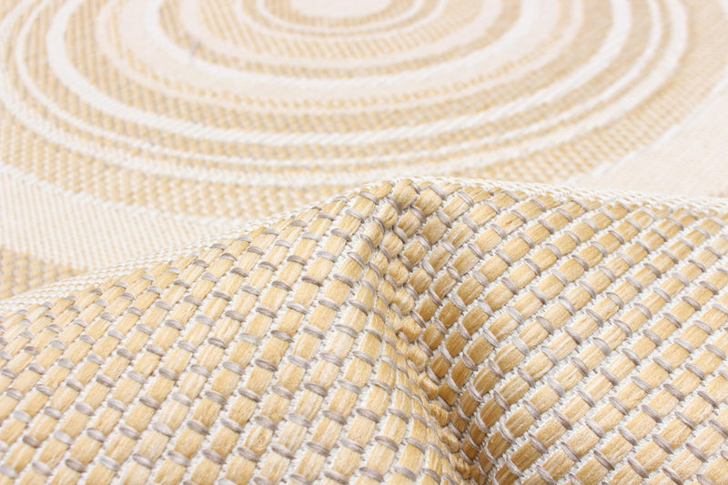 Carpette Neisha Modern dorée 6 pi 7 po x 9 pi 6 po
