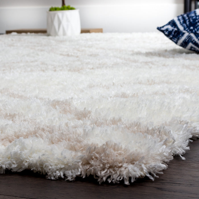 Carpette Ker crème à rayures 5 x 8