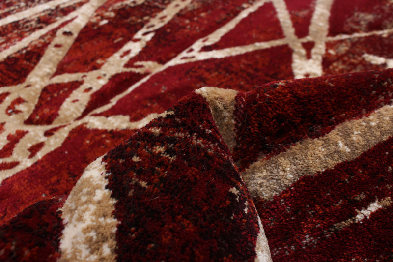 Carpette Cherokee rouge - 5 pi 3 po x 7 pi 3 po