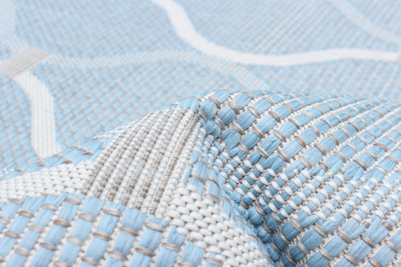 Carpette Neisha Abstract bleu clair 6 pi 7 po x 9 pi 6 po