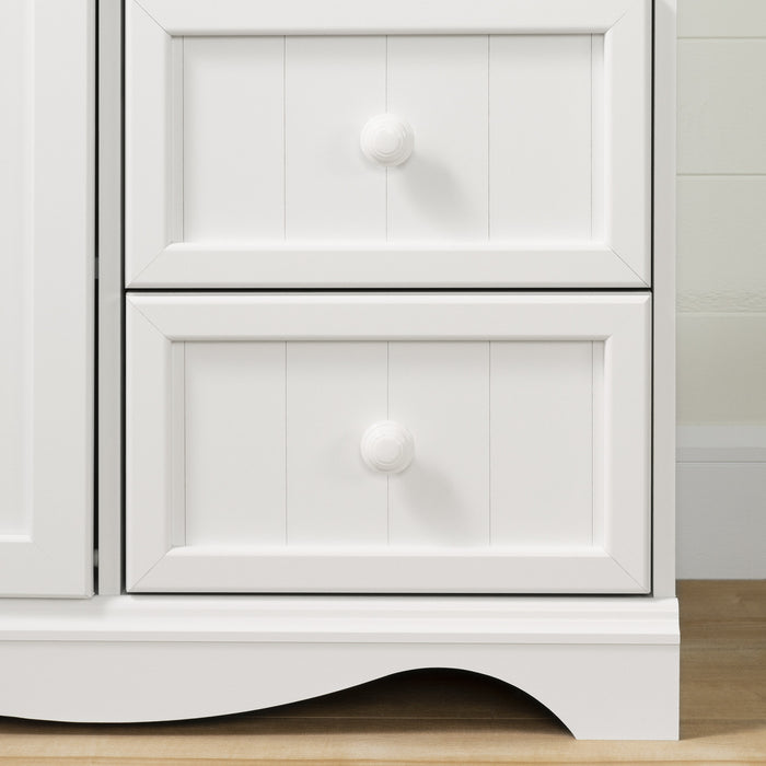 Savannah Commode à porte - Blanc solide