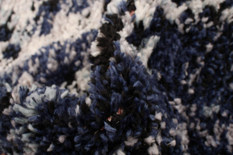 Carpette Makondo Mosaique bleu - 5 pi 3 pox 7 pi 3 po
