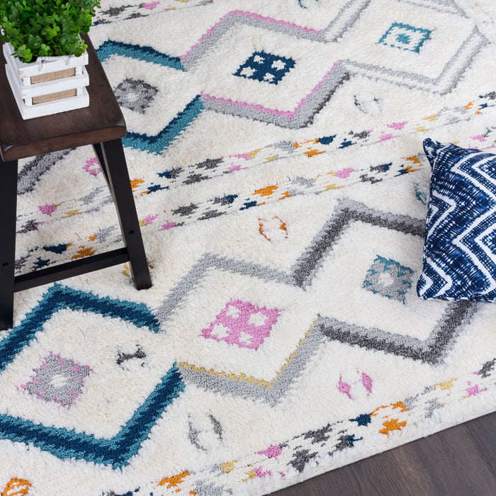 Carpette Lola à motifs de chevrons 5 x 8
