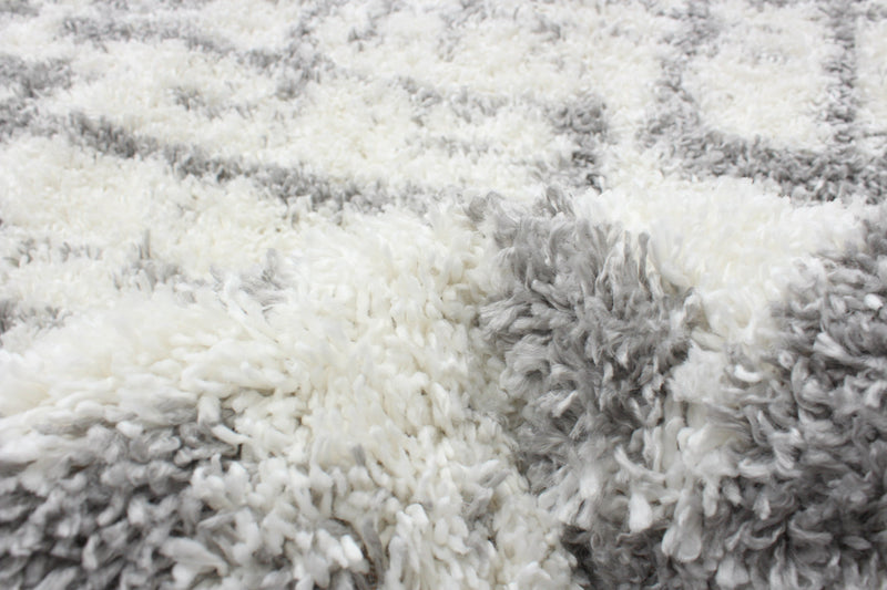 Carpette à poil long Helma Urban gris claircrème 5 pi 3 po x 7 pi 3 po