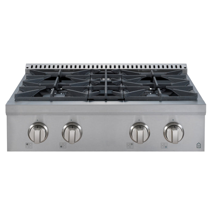 Surface de cuisson à gaz encastrée Ancona de 30 po de style commercial - AN-2160