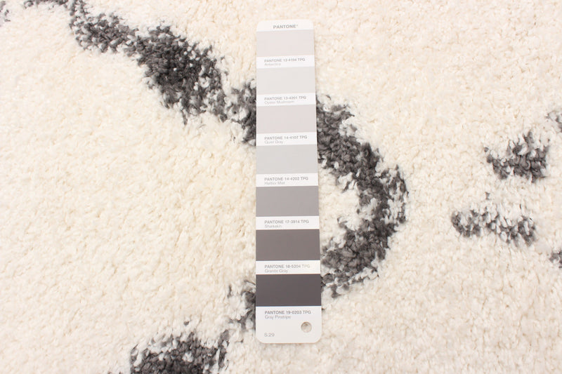 Carpette à poil long Serafina ivoire 3 pi 11 po x 6 pi 0 po