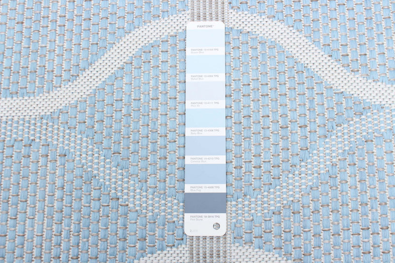 Carpette Neisha Abstract bleu clair 6 pi 7 po x 9 pi 6 po