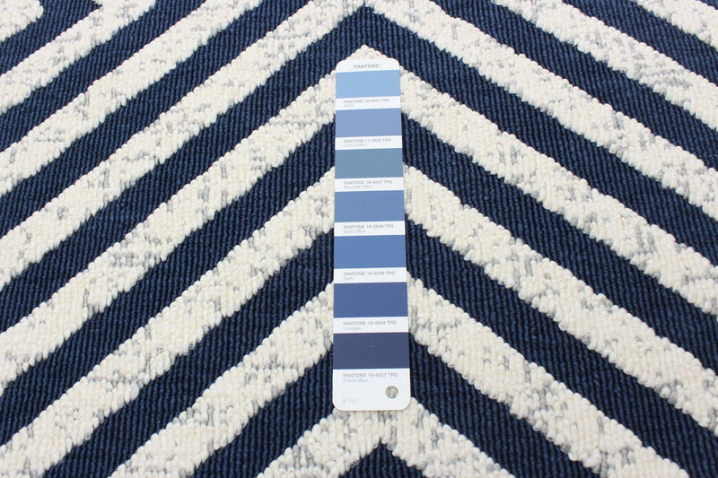Carpette Dodie bleueivoire 6 pi 7 po x 9 pi 6 po
