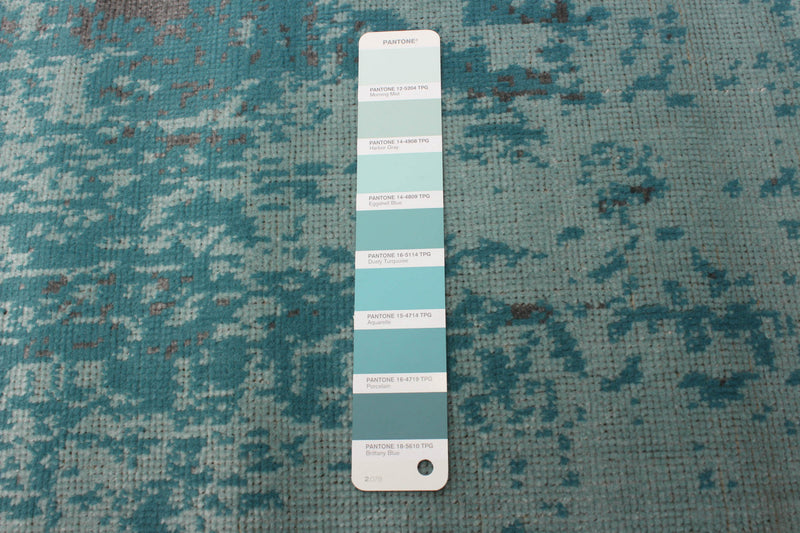 Carpette Mariam turquoise 4 pi 7 po x 6 pi 7 po