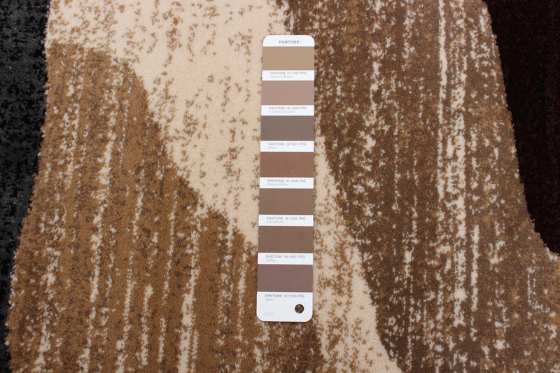 Carpette Mayoree brun, beige et noir - 5 pi 3 po x 7 pi 3 po