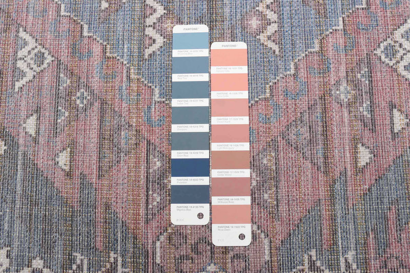 Carpette Samia bleue 5 pi 3 po x 8 pi 0 po