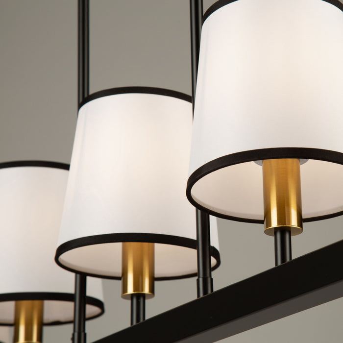Luminaire suspendu Coco noir et doré à 5 ampoules