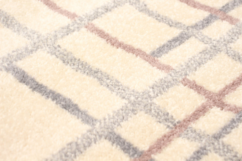 Carpette Taite crème-argent - 3 pi 11 pox 5 pi 7 po
