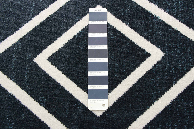 Carpette Kenza bleue lavable à la machine - 5 pi 0 po x 7 pi 0 po