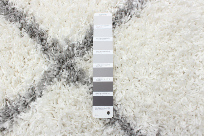 Carpette à poil long Helma Diamond crème 3 pi 11 po x 5 pi 11 po
