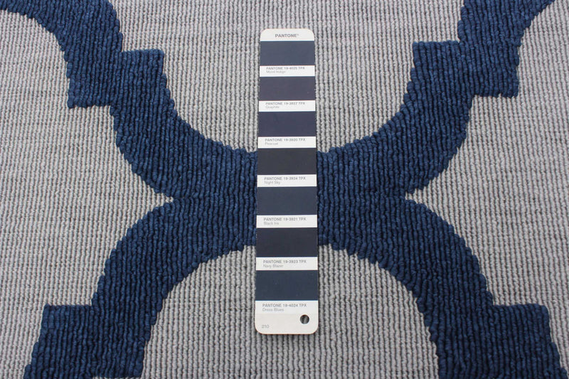 Carpette Sophie grisebleu marine - 5 pi 3 po x 7 pi 7 po