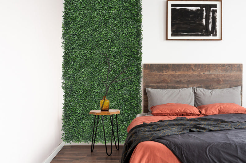 Panneau de feuillage 20 po x 20 po buis artificiel 4 pièces