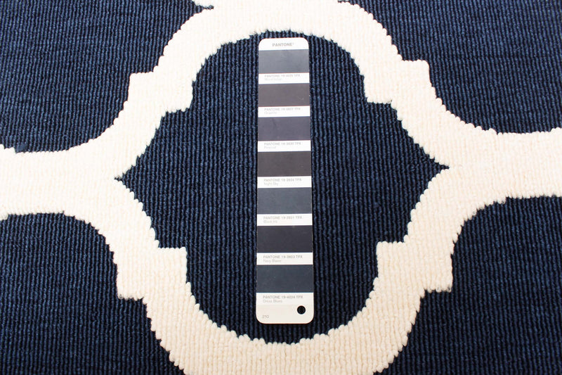 Carpette Sophie ivoirebleu marine - 5 pi 3 po x 7 pi 7 po