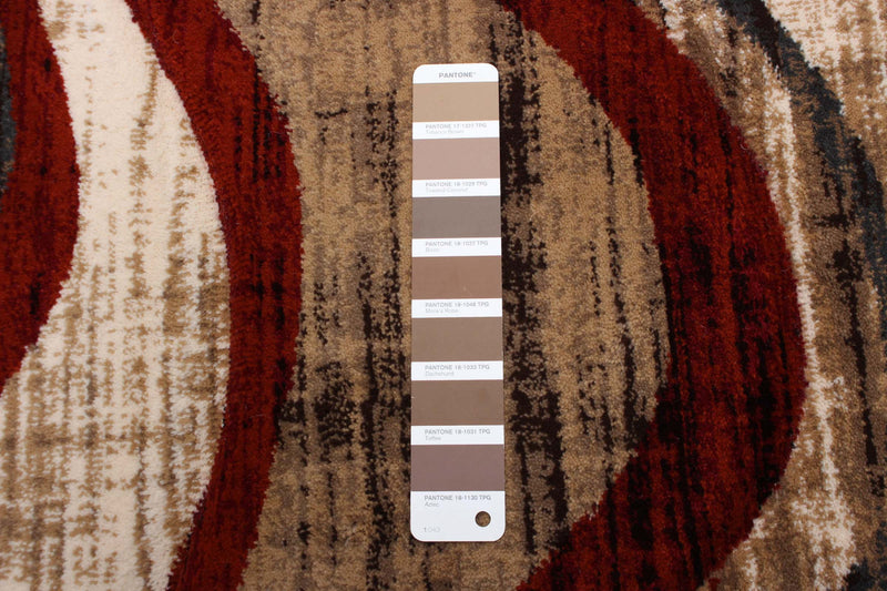 Carpette Allonah rouge - 6 pi 7 po x 9 pi 6 po