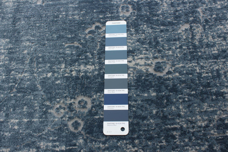 Carpette Dayna bleue 6 pi 7 po x 9 pi 6 po