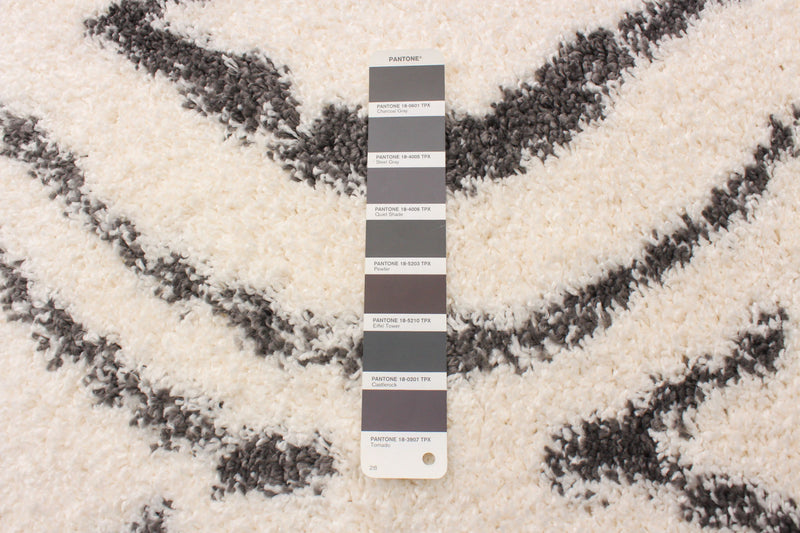 Carpette à poil long Gael ivoire 3 pi 11 po x 6 pi 0 po
