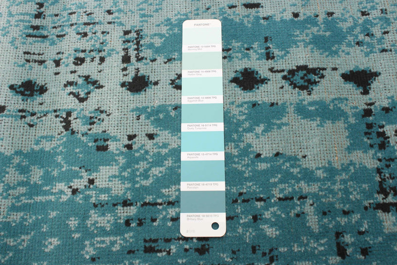Carpette Chenta turquoise 5 pi 3 po x 7 pi 7 po