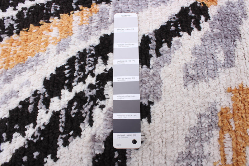 Carpette Paloma Sunburst noireblanche - 3 pi 11 po x 5 pi 11 po