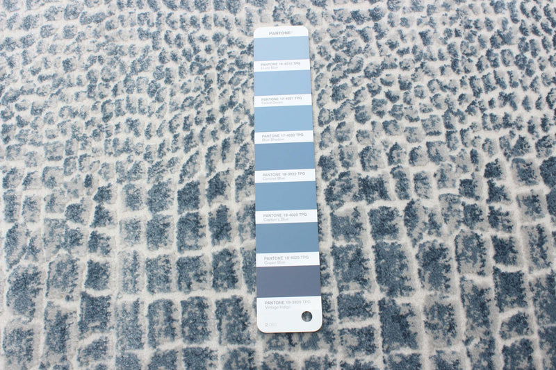 Carpette Kecia bleu marine/crème 6 pi 7 po x 9 pi 6 po