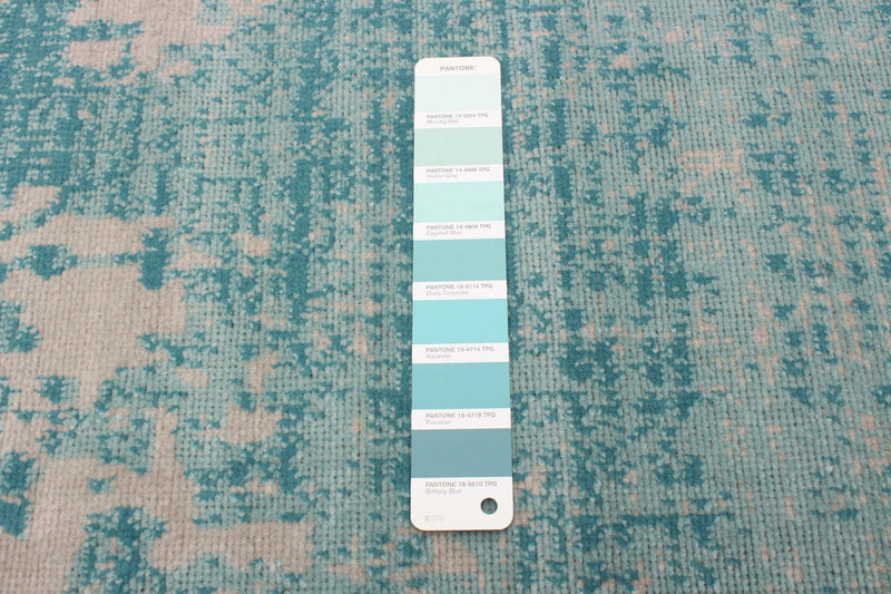 Carpette Janaki bleu sarcelle 2 pi 8 po x 4 pi 11 po