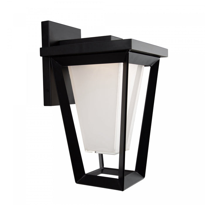 Applique murale Waterbury noire à DEL de 10 W pour l'extérieur