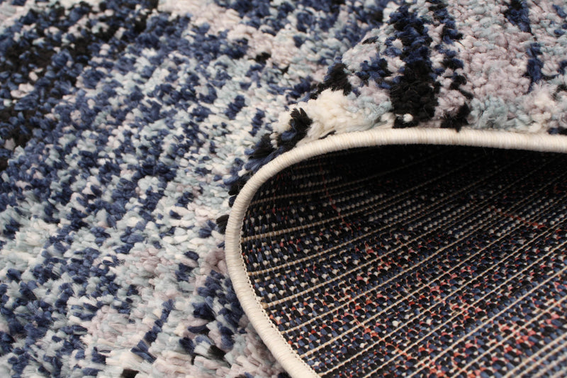 Carpette Makondo Abstract bleu - 5 pi 3 pox 7 pi 3 po