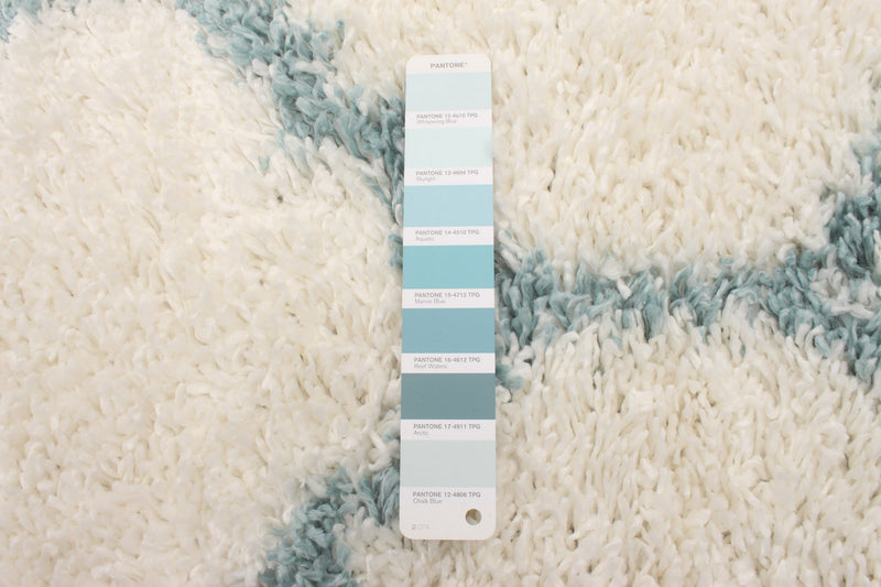 Carpette à poil long Helma Trellis crème 5 pi 3 po x 7 pi 3 po