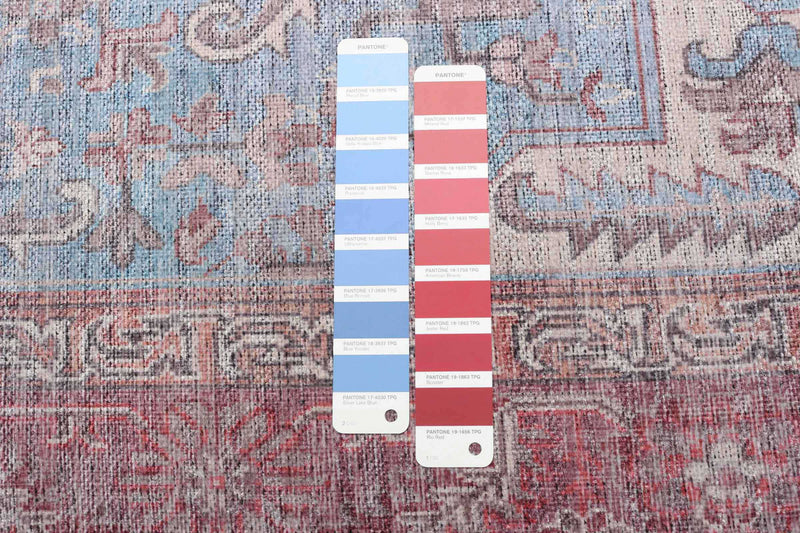 Carpette Ophelia bleue 7 pi 10 po x 10 pi 0 po