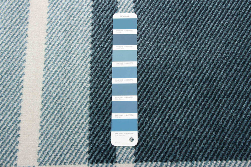 Carpette Roma bleue lavable à la machine - 8 pi 0 po x 10 pi 0 po