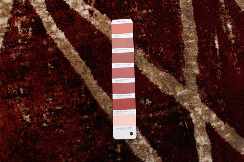 Carpette Cherokee rouge - 5 pi 3 po x 7 pi 3 po