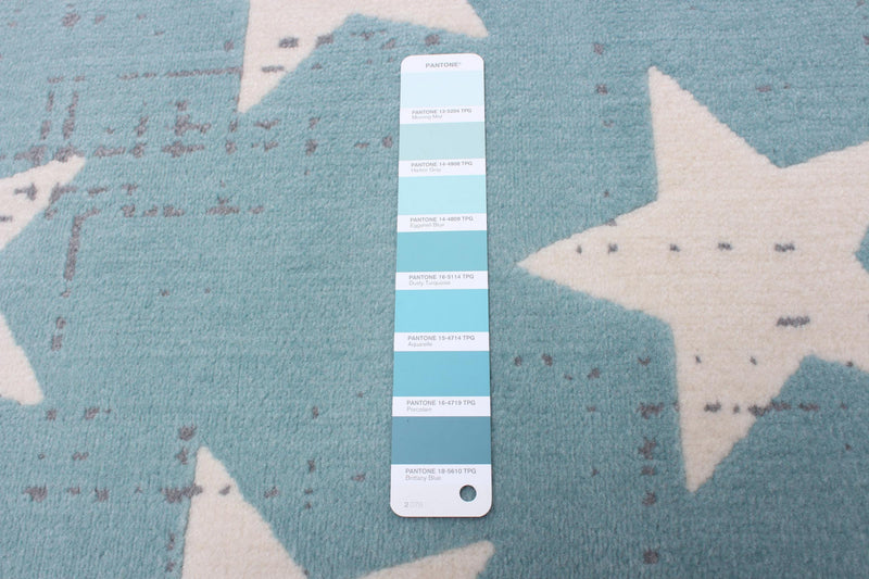Carpette Ira turquoise 5 pi 3 po x 7 pi 7 po