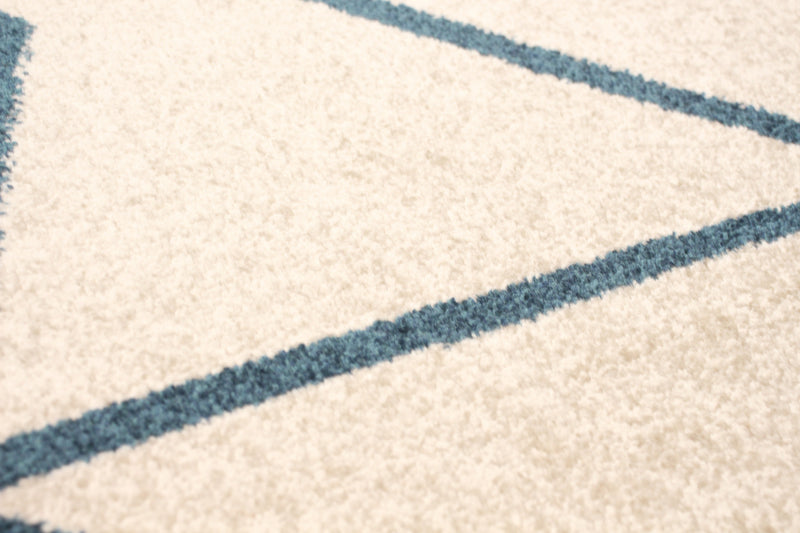 Carpette Anandi ivoire-bleu - 5 pi 3 pox 7 pi 3 po