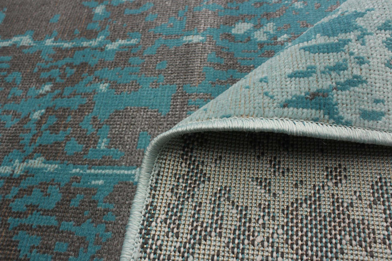Carpette Mariam turquoise 5 pi 3 po x 7 pi 7 po