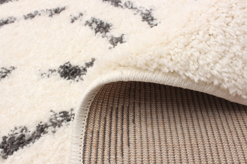 Carpette à poil long Serafina ivoire 3 pi 11 po x 6 pi 0 po