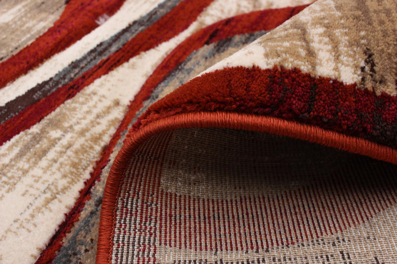 Carpette Allonah rouge - 6 pi 7 po x 9 pi 6 po