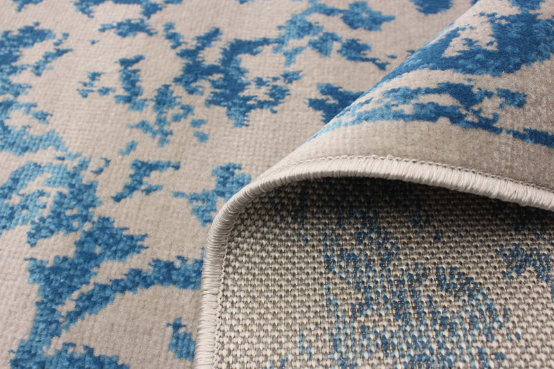 Carpette Corinne bleue 6 pi 7 po x 9 pi 6 po
