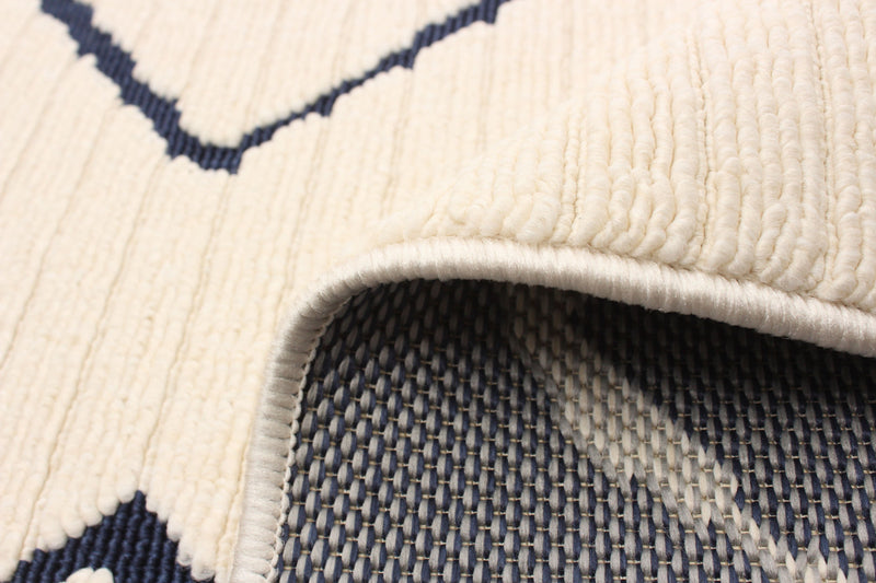 Carpette Kimi bleueivoire 6 pi 7 po x 9 pi 6 po
