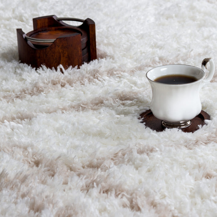 Carpette Ker crème à rayures 5 x 8