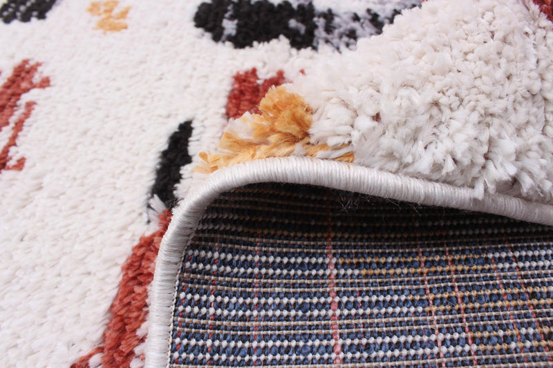 Carpette Paloma Sunburst noireblanche - 3 pi 11 po x 5 pi 11 po