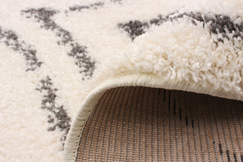 Carpette à poil long Gael ivoire 3 pi 11 po x 6 pi 0 po